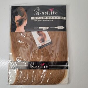 S-noilite Clip In Hair‎ Extensions 100% Remy Human Hair 16E Color 27#